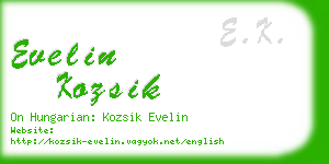 evelin kozsik business card